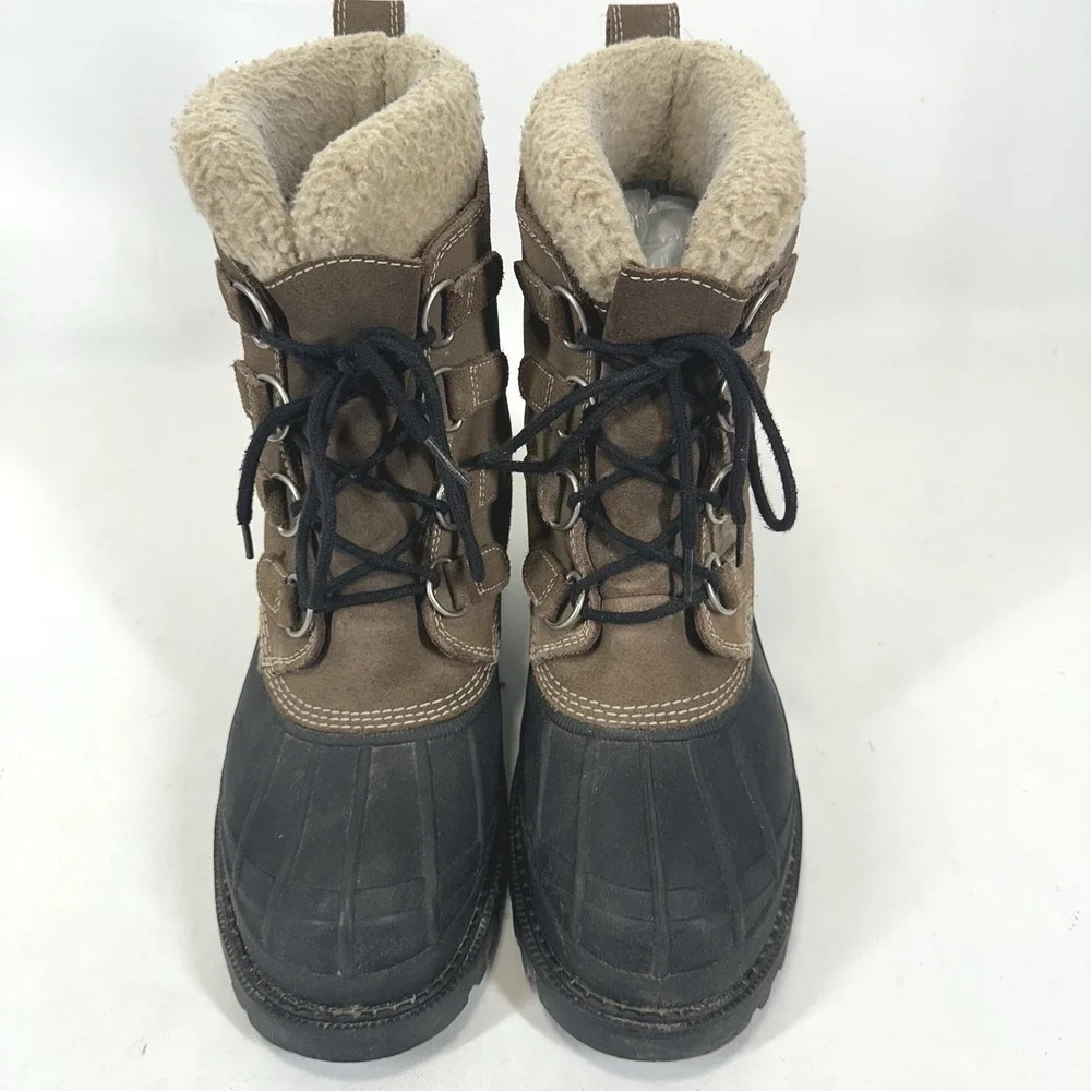 LL Bean Womens 9 M Waterproof Suede Snow Boots Primaloft Insulated Lined 05455